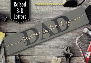 Personalized 3D Father's Day Sign