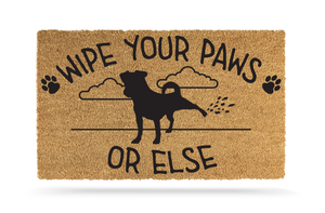 Wipe Your Paws Custom Personalized Doormat