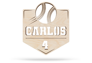 Personalized Baseball Number Name Cutout