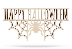 Seasonal Halloween Spider Door Hanger Name Sign