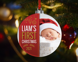 Ribbon Baby's First Christmas Ornament 2021