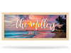 Framed UV Printed Beach Personalized Family Last Name Sign | UV Printed Background