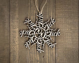 F#ck 2020 Snowflake Funny Christmas Ornament
