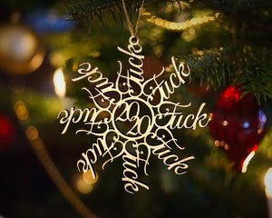 F#ck 2020 Snowflake Funny Christmas Ornament