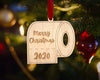 Funny Toilet Paper Quarantine Christmas Ornament